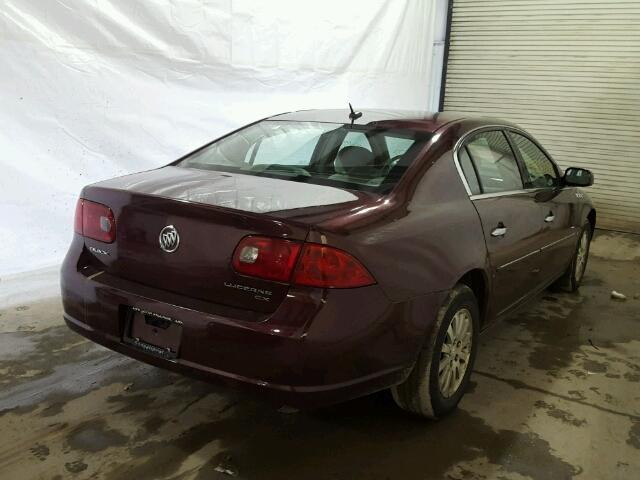 1G4HP57286U230949 - 2006 BUICK LUCERNE CX MAROON photo 4