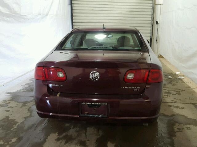 1G4HP57286U230949 - 2006 BUICK LUCERNE CX MAROON photo 9