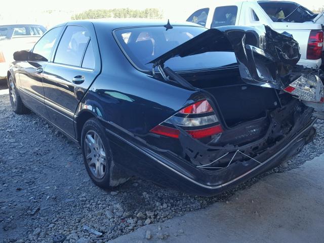 WDBNG70J01A136870 - 2001 MERCEDES-BENZ S 430 BLACK photo 3