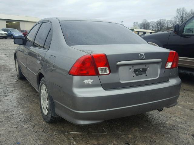 2HGES155X5H513237 - 2005 HONDA CIVIC LX SILVER photo 3