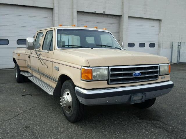 2FTJW35G5LCA95484 - 1990 FORD F350 CREAM photo 1