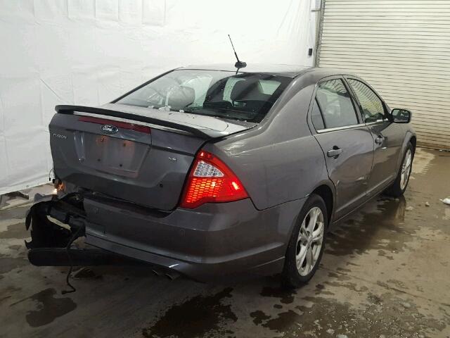 3FAHP0HA8CR148788 - 2012 FORD FUSION SE GRAY photo 4