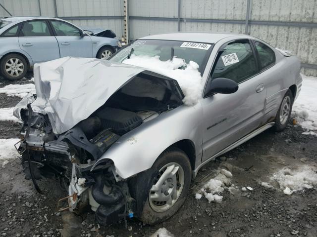 1G2NE12F22C164063 - 2002 PONTIAC GRAND AM S SILVER photo 2