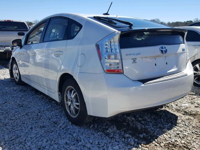 JTDKN3DU6A1005966 - 2010 TOYOTA PRIUS WHITE photo 3