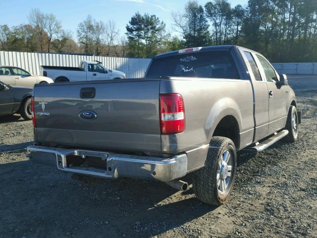 1FTPX12V98FA70713 - 2008 FORD F150 GRAY photo 4