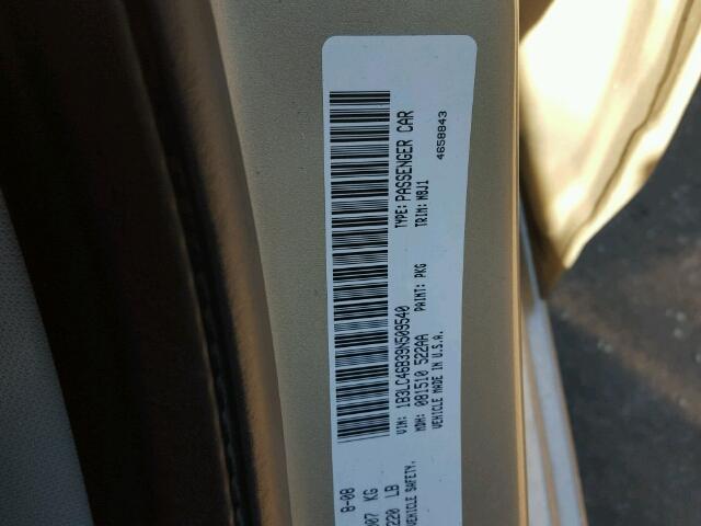 1B3LC46B39N509540 - 2009 DODGE AVENGER SE GOLD photo 10