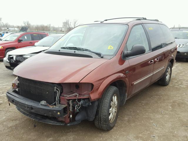 2A4GP54L27R273348 - 2007 CHRYSLER TOWN & COU MAROON photo 2