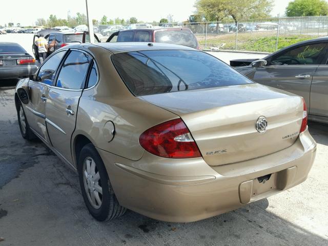 2G4WD532051245011 - 2005 BUICK LACROSSE C GOLD photo 3