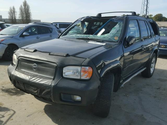 JN8DR09X32W653773 - 2002 NISSAN PATHFINDER BLACK photo 2