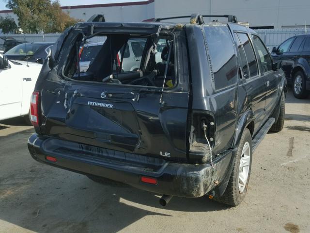 JN8DR09X32W653773 - 2002 NISSAN PATHFINDER BLACK photo 4