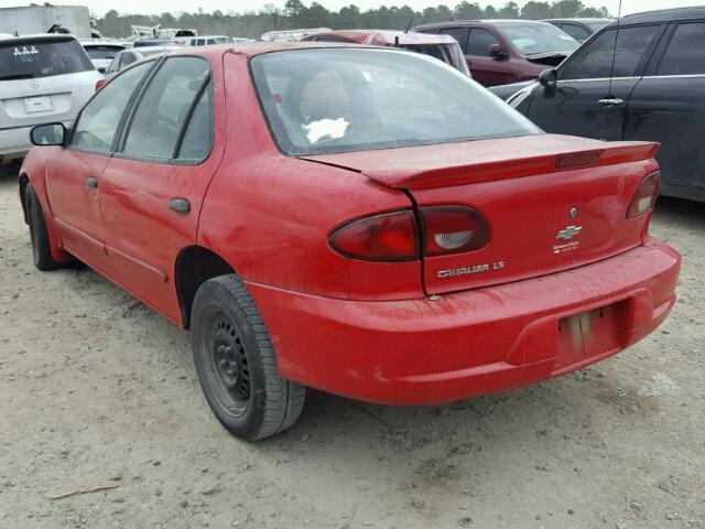 1G1JF524X27335608 - 2002 CHEVROLET CAVALIER L RED photo 3