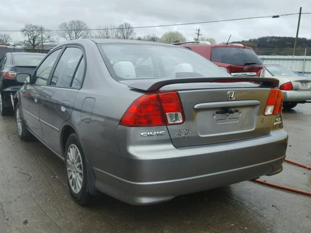 2HGES26765H594730 - 2005 HONDA CIVIC EX GRAY photo 3