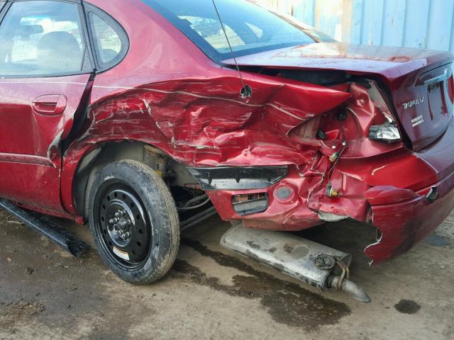 1FAFP52U91A144179 - 2001 FORD TAURUS LX RED photo 9