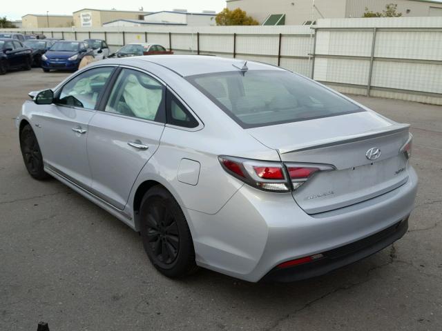 KMHE24L36HA064283 - 2017 HYUNDAI SONATA HYB SILVER photo 3