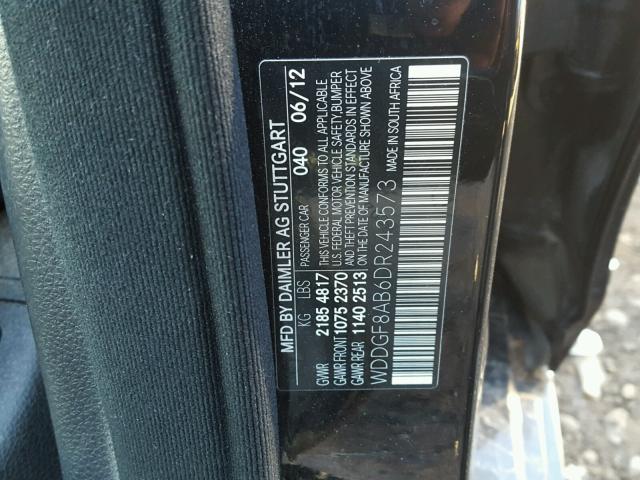 WDDGF8AB6DR243573 - 2013 MERCEDES-BENZ C 300 4MAT BLACK photo 10