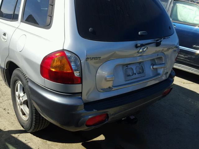 KM8SC73D24U731577 - 2004 HYUNDAI SANTA FE G SILVER photo 9