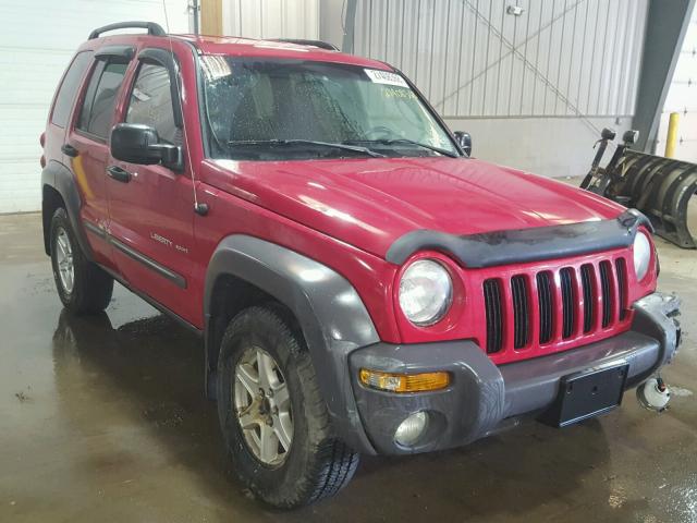 1J4GL48K23W563209 - 2003 JEEP LIBERTY SP RED photo 1