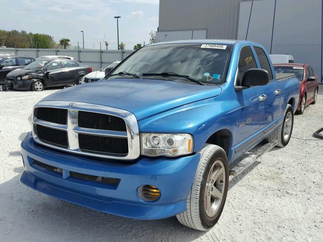 3D7HA18N72G151220 - 2002 DODGE RAM 1500 BLUE photo 2