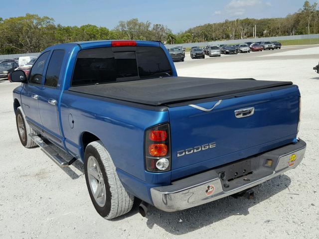 3D7HA18N72G151220 - 2002 DODGE RAM 1500 BLUE photo 3