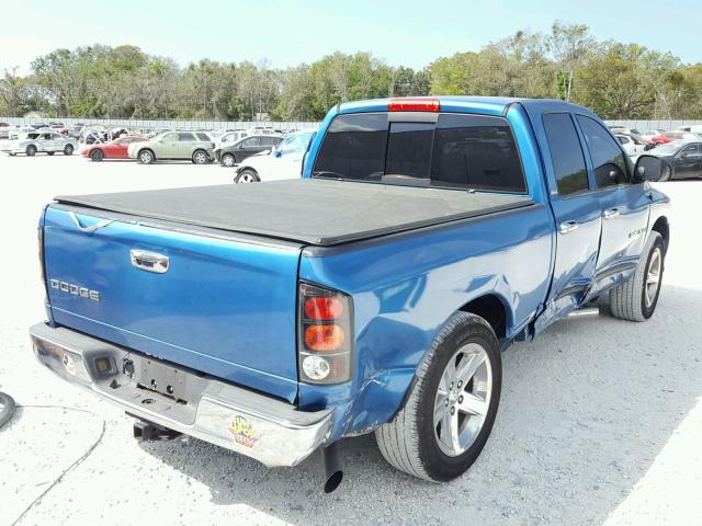 3D7HA18N72G151220 - 2002 DODGE RAM 1500 BLUE photo 4