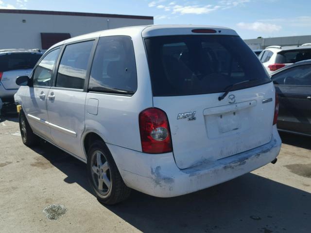 JM3LW28A130343562 - 2003 MAZDA MPV WAGON WHITE photo 3