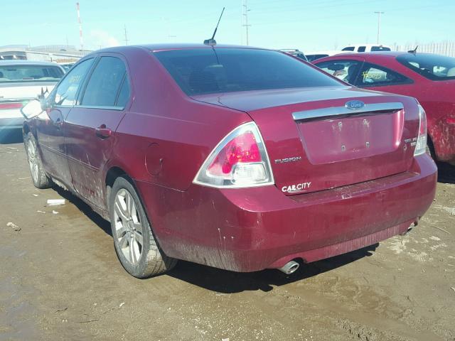 3FAHP021X7R138939 - 2007 FORD FUSION SEL RED photo 3