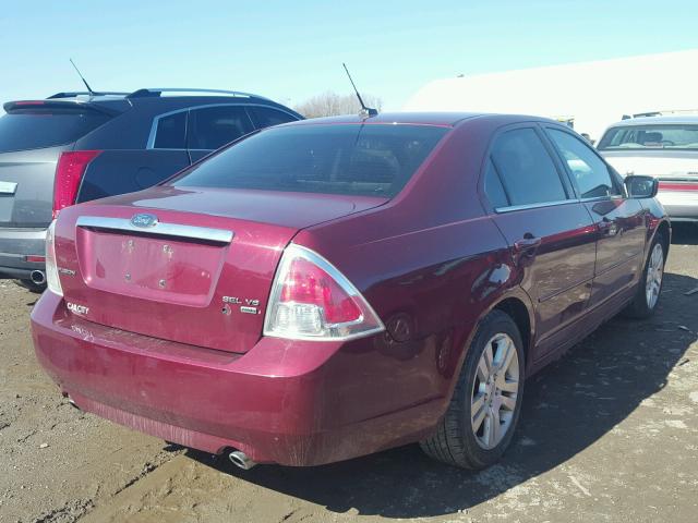 3FAHP021X7R138939 - 2007 FORD FUSION SEL RED photo 4