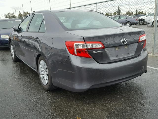 4T4BF1FK5DR306553 - 2013 TOYOTA CAMRY L CHARCOAL photo 3