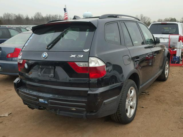 WBXPC93447WF26072 - 2007 BMW X3 3.0SI BLACK photo 4