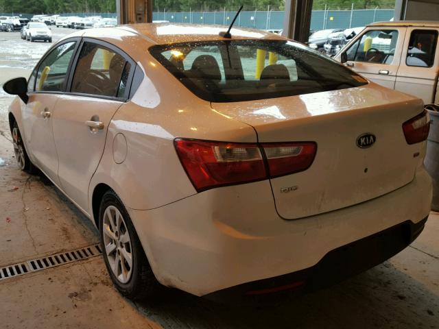 KNADM4A31C6044822 - 2012 KIA RIO LX WHITE photo 3