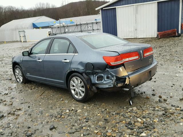 3LNDL2L32CR812796 - 2012 LINCOLN MKZ HYBRID BLUE photo 3