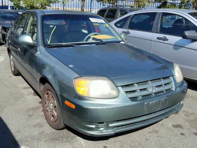 KMHCG45CX4U517853 - 2004 HYUNDAI ACCENT GL GREEN photo 1