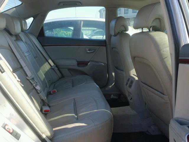 KMHFC46F78A253192 - 2008 HYUNDAI AZERA SE SILVER photo 6