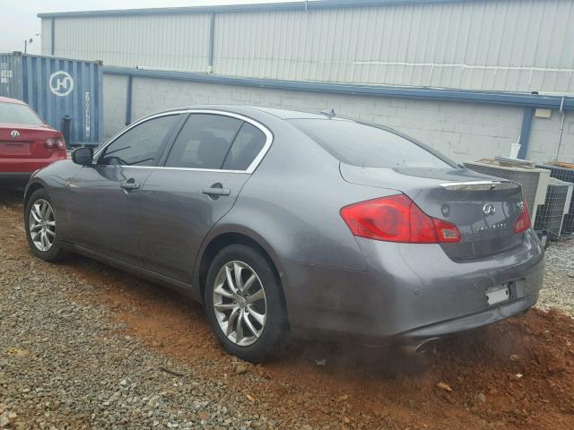 JN1CV6AP3AM408258 - 2010 INFINITI G37 BASE GRAY photo 3