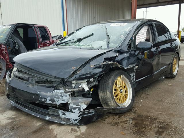 2HGFA55518H709330 - 2008 HONDA CIVIC SI BLACK photo 2