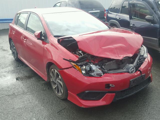 JTNKARJE5GJ510249 - 2016 TOYOTA SCION IM RED photo 1