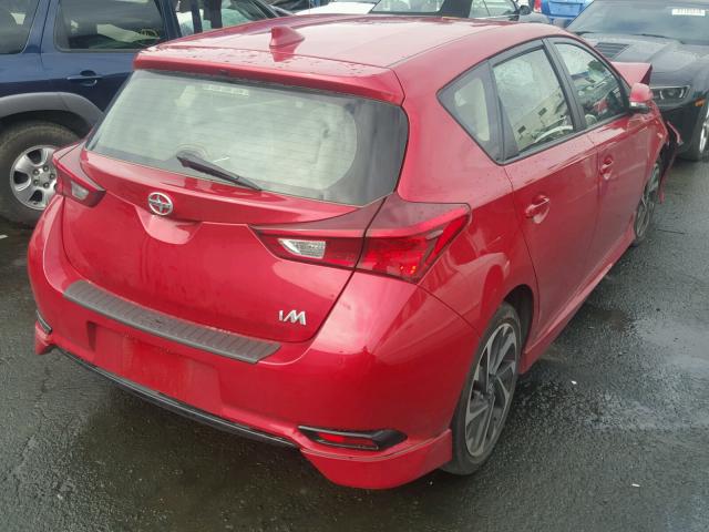 JTNKARJE5GJ510249 - 2016 TOYOTA SCION IM RED photo 4