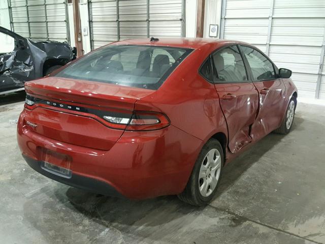 1C3CDFAA4ED865148 - 2014 DODGE DART SE RED photo 4