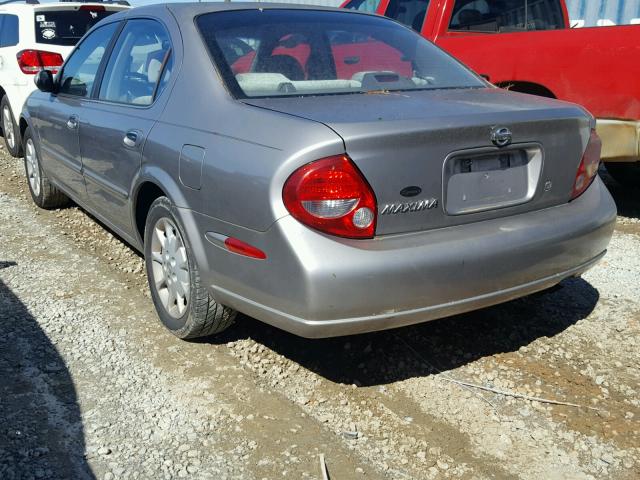 JN1CA31D21T621790 - 2001 NISSAN MAXIMA GXE GRAY photo 3