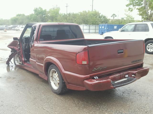 1GCCS195X28229575 - 2002 CHEVROLET S TRUCK S1 BURGUNDY photo 3