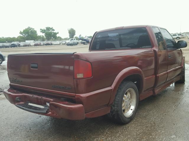 1GCCS195X28229575 - 2002 CHEVROLET S TRUCK S1 BURGUNDY photo 4