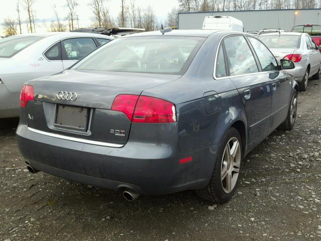 WAUDF78E66A158772 - 2006 AUDI A4 2.0T QU GRAY photo 4