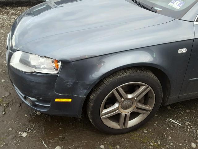 WAUDF78E66A158772 - 2006 AUDI A4 2.0T QU GRAY photo 9