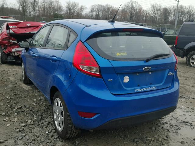 3FADP4EJ6CM149963 - 2012 FORD FIESTA SE BLUE photo 3