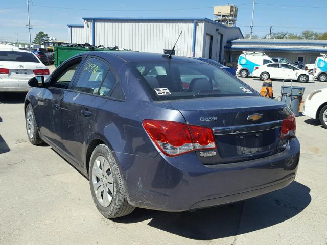 1G1PA5SHXD7262061 - 2013 CHEVROLET CRUZE LS BLUE photo 3