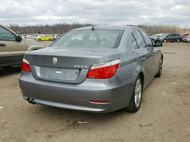 WBANV13578CZ55325 - 2008 BMW 528 XI GRAY photo 4