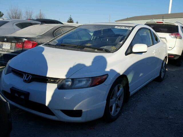 2HGFG12837H007689 - 2007 HONDA CIVIC EX WHITE photo 2