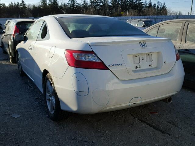 2HGFG12837H007689 - 2007 HONDA CIVIC EX WHITE photo 3