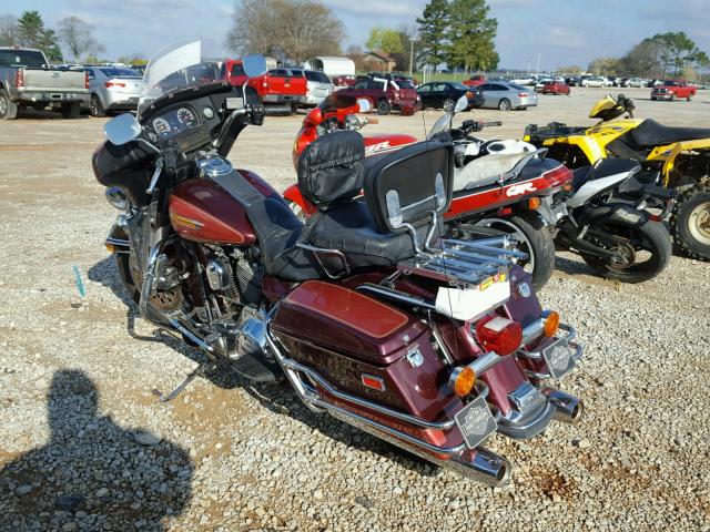 1HD1DJL11NY500257 - 1992 HARLEY-DAVIDSON FLHT CLASS MAROON photo 3