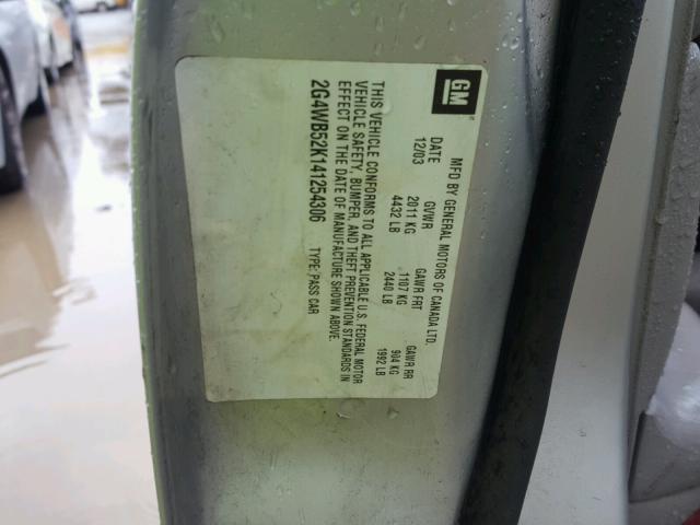 2G4WB52K141254306 - 2004 BUICK REGAL LS SILVER photo 10